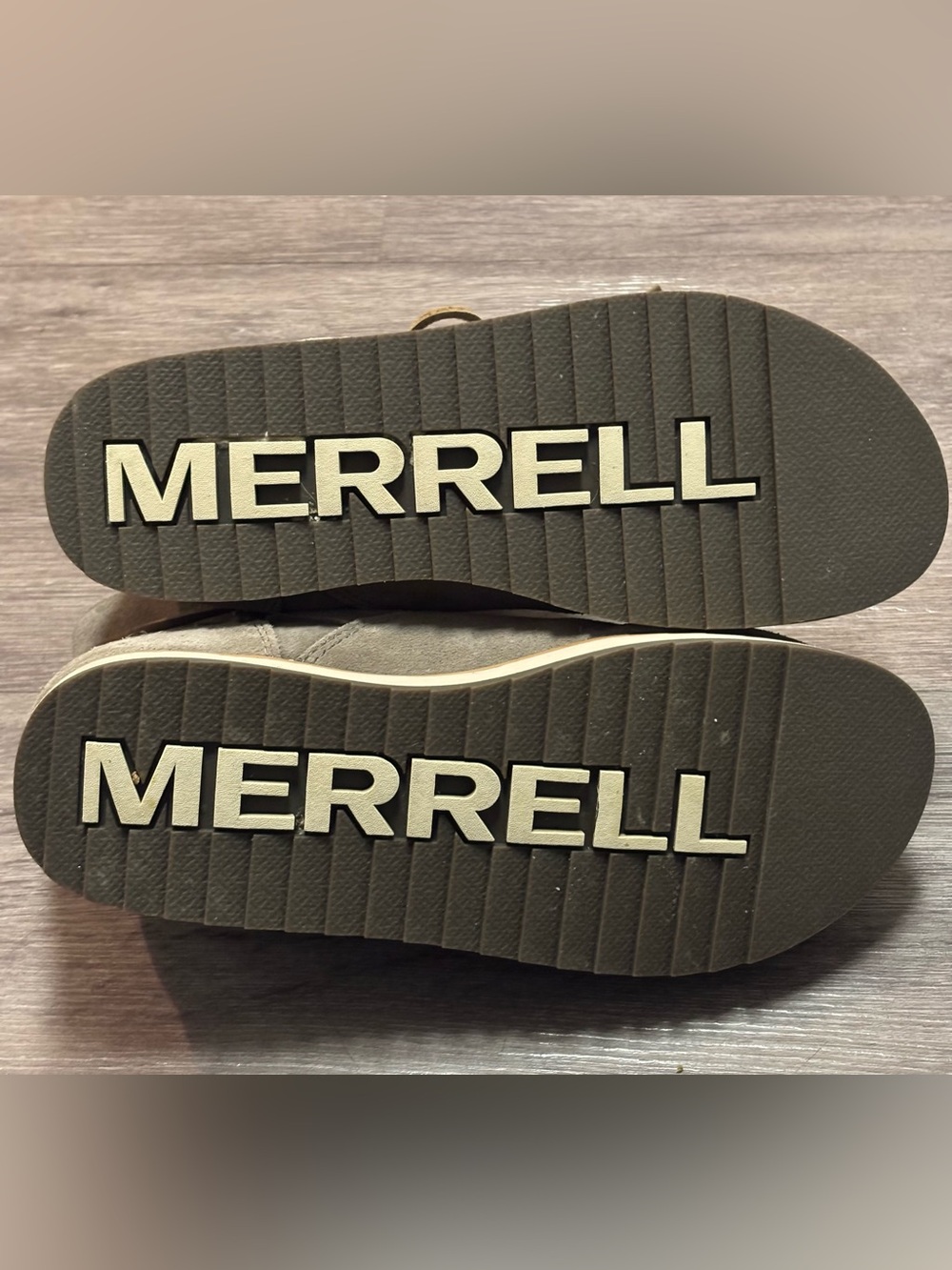 Merrell Juno Bluff Polar Waterproof Boots Suede Boulder Gray NWOT 8.5 - Picture 9 of 12